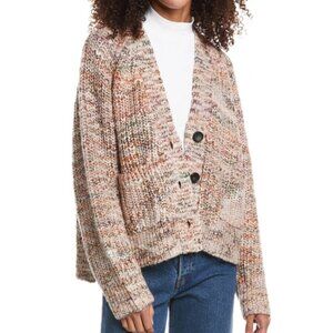 A.L.C. 'Cleveland' Wood-Blend Cardigan Sweater, Sirocco Rose Marl